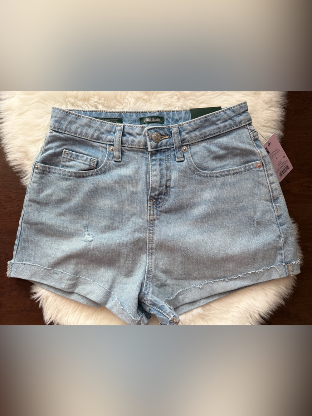 wild fable Light Blue High-Rise Denim Shorts